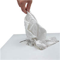 Chiffon d'essuyage 100% coton composé de découpes de draps blancs de blanchisserie - Carton de 10 kg