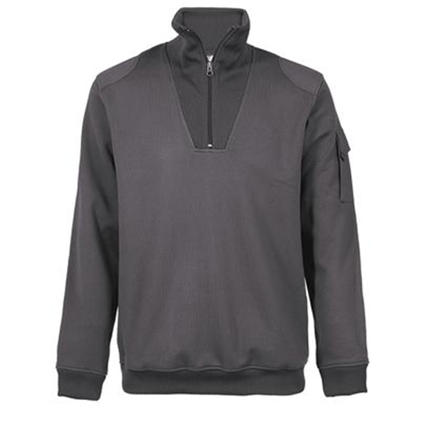 Pull col camionneur zippé Largo gris taille 3XL North-Ways 9665 - Main Image