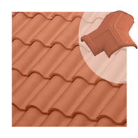 Poinçon 3 voies circulaire Tejas Borja - tuile mécanique et canal - coloris Nature rouge - 375 MM x 230 MM