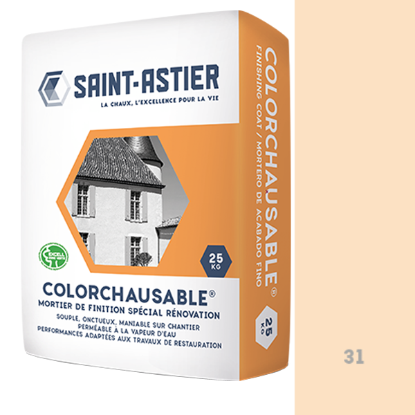 Mortier de finition spécial rénovation Colorchausable Saint-Astier - Teinte 31 - sac de 25,0 KG