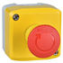 Boîte de bouton d'arrêt d'urgence Schneider XALK178 - jaune et rouge - pousser tourner - 10 A - Ø 40 mm