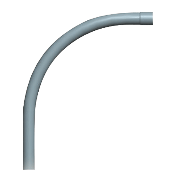 Courbe PVC Télécom Femelle-Femelle 90° ⌀ 45,0 mm - R : 360 mm