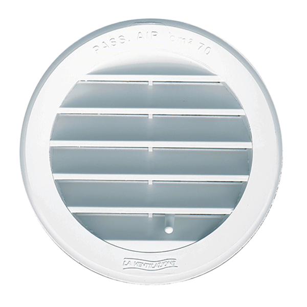 Grille de ventilation ronde à encastrer avec moustiquaire 150 mm Blanc