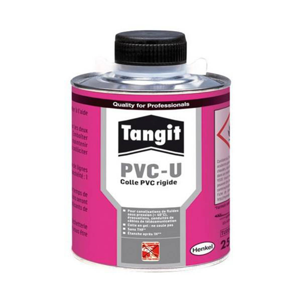 TANGIT Colle PVC Rigide Non Potable avec Pinceau Boîte 250gr