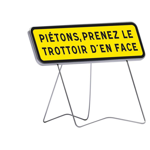 JH 1000X300 T1 PIETONS PRENEZ ... EN FACE PIED LYONNAIS