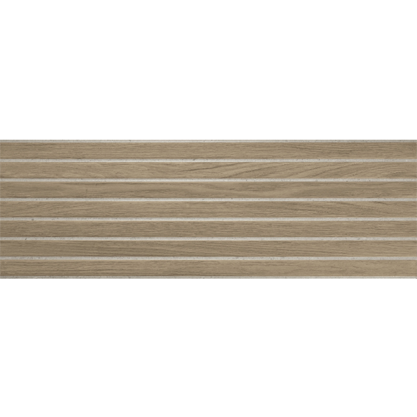 Faïence murale rectifiée effet bois rainuré Shoji - 30,0 CM x 90,0 CM - ép. 10,60 MM - coloris Steam mat