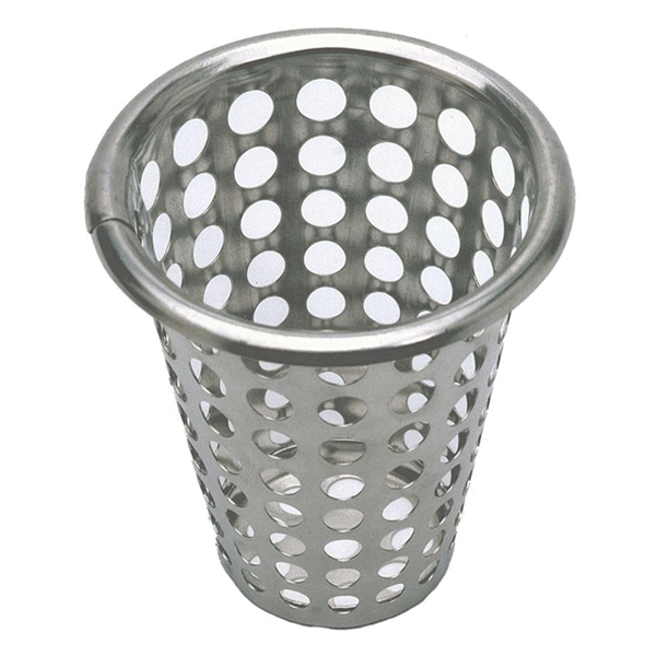 Panier de filtration en inox pour siphon de sol à évacuation verticale de Ø 80 mm