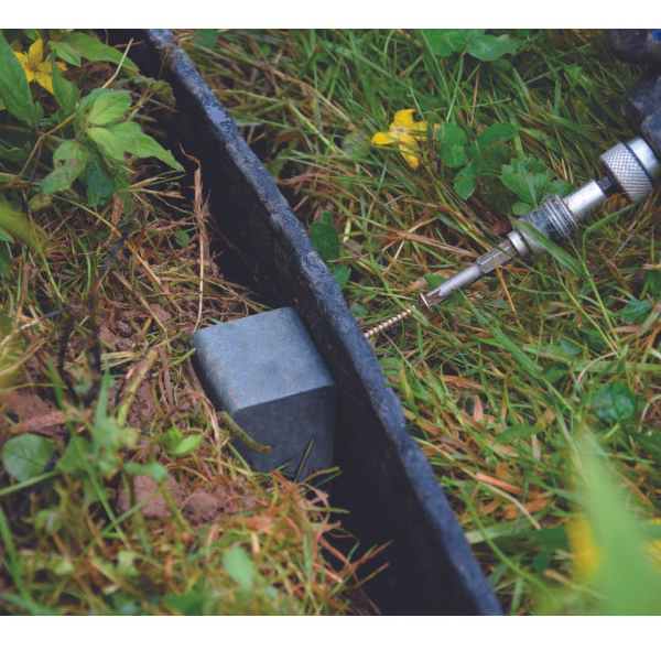 Bordure de jardin Ecolight Recylat en plastiques recyclés - Gris - hauteur 12,0 CM - rouleau lisse de 20 m