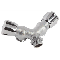 Robinet à clapet double sorties Y pour machine à laver - M1/2" - Sorties M3/4