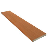 Planche de finition pour terrasse en lame bois composite Atmosphère finition brossé - Silvadec - 138 MM x 25,00 MM - Longueur 4,00 M - Brun Lima
