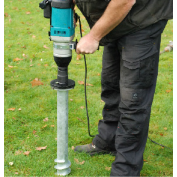 Vis de fondation Weasyfix pour terrasse ou abri - acier galvanisé - longueur 550,0 MM - charge admissible 900 KG