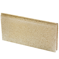 Bordure de jardin en béton avec rainure pour emboîtement - coloris Paille - 50,0 CM x 25,0 CM x 5,00 CM