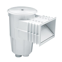 Skimmer à grande meurtrière Astralpool pour piscine en béton - ABS blanc - 15 litres - couvercle carré