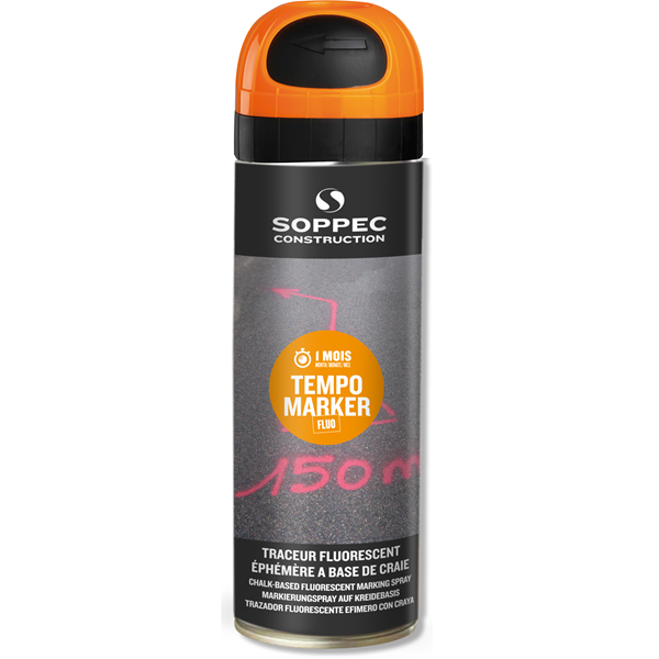 Traceur Tempo Marker 5 à 15 jours fluorescent orange Soppec 141716