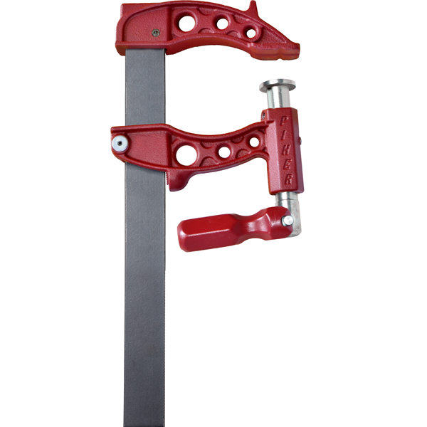 Serre-joint Piher Maxipress modèle F - Force de serrage 900 kg - Saillie 12 cm - Longueur 40 cm