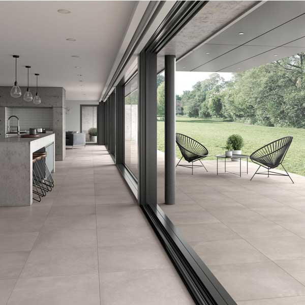 Carrelage extérieur antidérapant effet pierre en grès cérame émaillé - Feliz GRIP - 60,0 CM x 60,0 CM - ép.10,00 MM - Gris