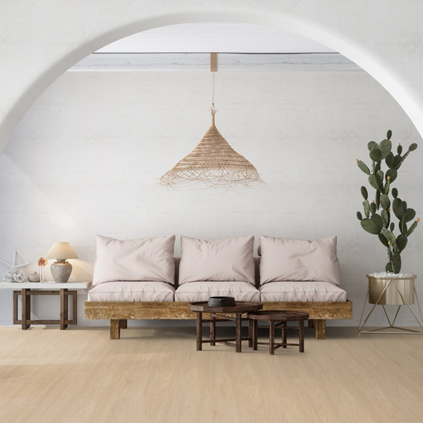 Lame vinyle clipsable imitation bois - Virtuo 55 Rigid Acoustic - 149,2 CM x 22,9 CM - ép. 5,70 MM - Blomma Beige