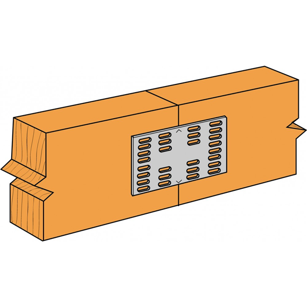 Plaque de réparation à griffes largeur 51 mm longueur 102 mm épaisseur 1 mm
