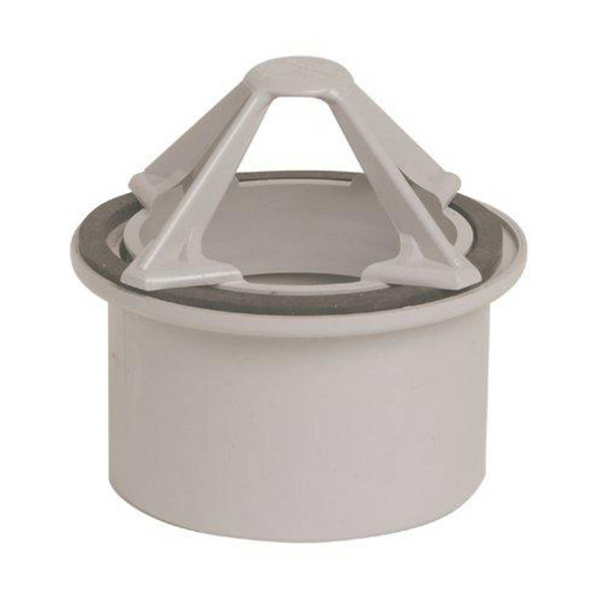Piquage de sortie verticale Nicoll NPC50 pour caniveau Connecto Kenadrain - PVC gris clair - diamètre 50 mm