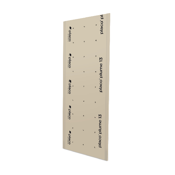 Plaque de plâtre BA13 standard ultra légère - Placo Plume - 2,60 m x 1,20 m - ép. 13,0 mm