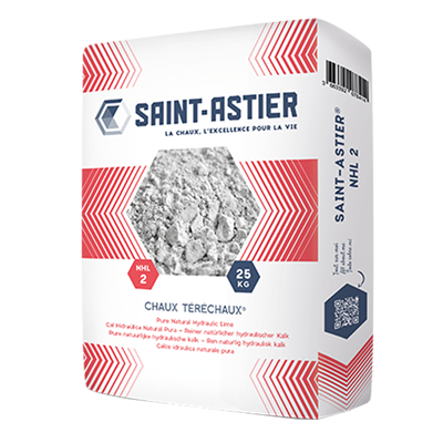 Chaux naturelle faiblement hydraulique NHL 2 - Téréchaux - sac de 25 kg
