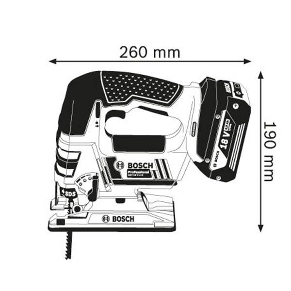 Scie sauteuse Bosch GST 18 V Li-ion (vendu sans batterie ni chargeur)