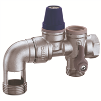 GROUPE SECURITE NF 3/4 COUDE SIEGE INOX POUR CHAUFFE EAU HORIZONTAL