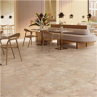 Carrelage sol intérieur effet pierre Travertin - Tiber - grès cérame rectifié - 60 x 60 cm - ép. 8 mm - Light