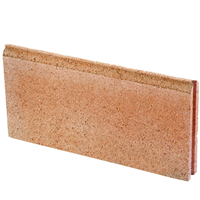 Bordure de jardin en béton avec rainure pour emboîtement - coloris Saumon - 50,0 CM x 25,0 CM x 5,00 CM