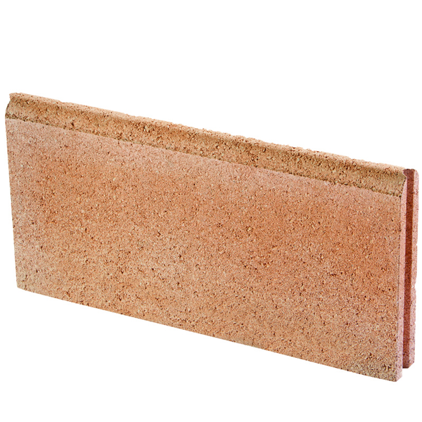 Bordure de jardin en béton avec rainure pour emboîtement - coloris Saumon - 50,0 CM x 25,0 CM x 5,00 CM