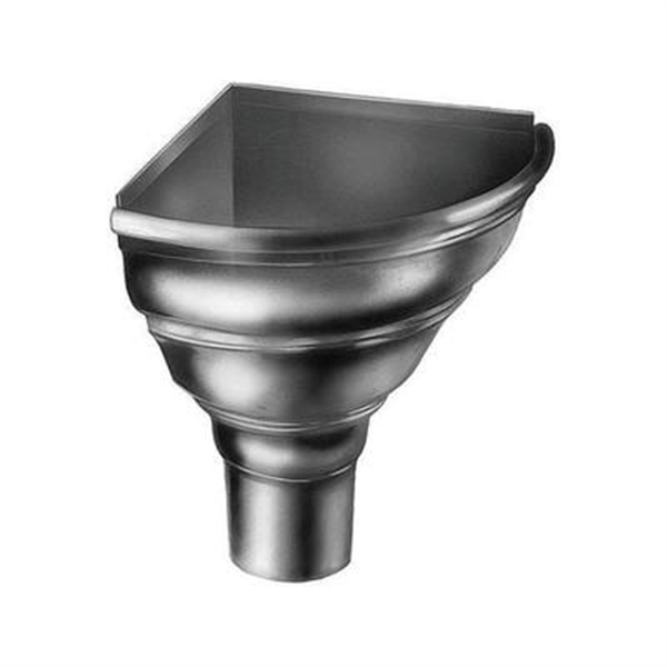 Cuvette d'angle demi-ronde en zinc