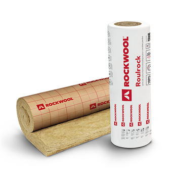 Rouleau laine de roche pour isolation comble perdu - Roulrock revêtu kraft perforé - 5,00 M x 1,20 M - Ép.100 MM - R = 2,50 m².K/W