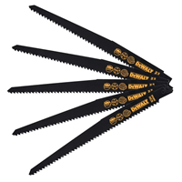 Lame de scie sabre bois et plastique Dewalt DT2363-QZ HCS longueur 228 mm - lot de 5
