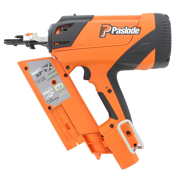 Cloueur autonome 2en1 Spit Paslode Combi Xi - bois sur bois et connecteurs métalliques - en coffret avec batterie et chargeur + 8 packs de clous