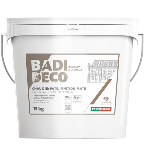 Badigeon à la chaux Parexlanko Badi Deco en pâte prête à diluer - finition mat Sable - nuance 1009 - 15 kg