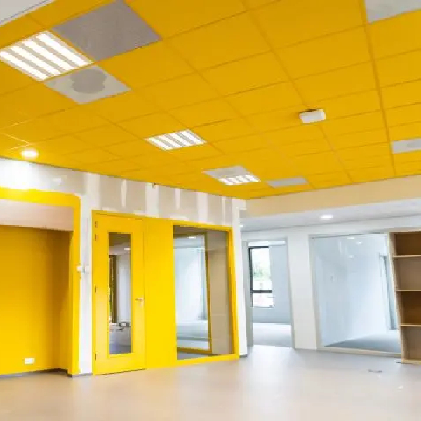 Dalle faux plafond 60x60 cm - Tonga A 22 - Bords droits - Couleur Soufre - ép. 22 mm