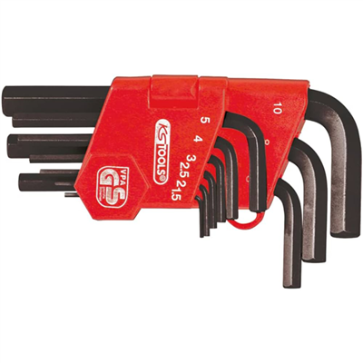 Jeu de 9 clés mâles KS Tools 6 pans série courte