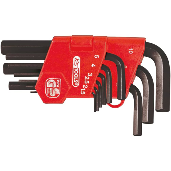 Jeu de 9 clés mâles KS Tools 6 pans série courte