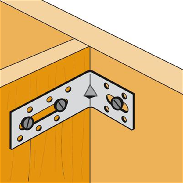 Équerre de fixation avec renfort EFIXR 100X55X30 mm épaisseur 2.5 mm