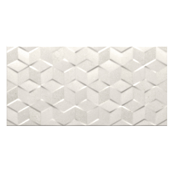 Faïence murale effet pierre avec relief Edilis Evora - 60,0 CM x 30,0 CM - ép. 8,5 MM - Blanc
