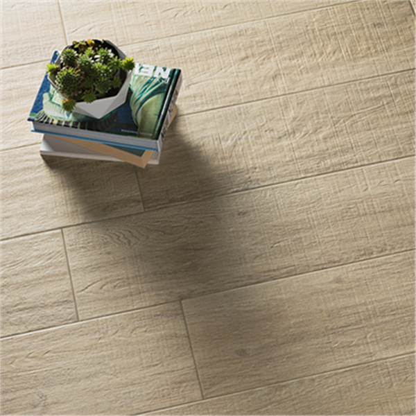 Carrelage intérieur en grès cérame émaillé effet bois Cévennes lisse - 80 CM x 19 CM - ép. 10 MM - Nature