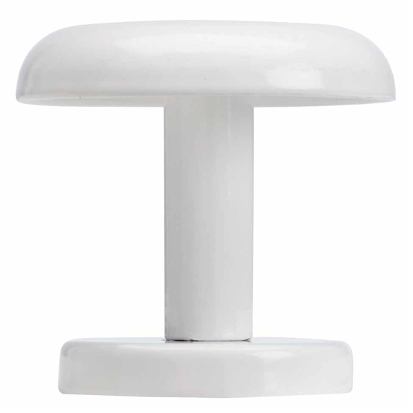 Patère murale à une tête Rossignol Util - acier poudré blanc - diamètre 60 mm