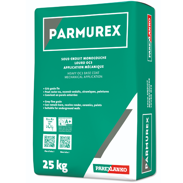 Sous-enduit pour imperméabilisation des parois verticales - Parmurex - sac de 25 kg