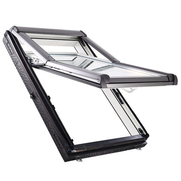 Fenêtre de toit Roto à projection en PVC - Designo R7 - avec pare-soleil Screen - Largeur 54 CM - Hauteur 78 CM