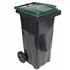 Conteneur Sulo Citybac en PEHD bac gris couvercle vert 2 roues capacité 120 litres