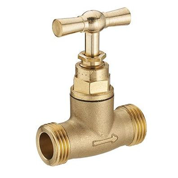 Robinet d'arrêt double mâle en laiton - 1/2" (15x21)