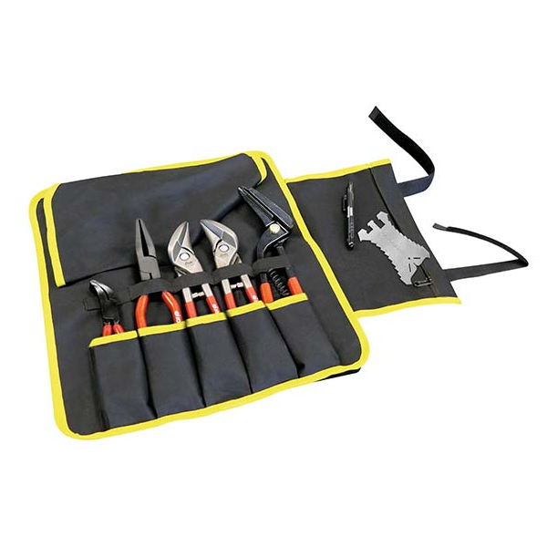 Trousse à outils à rouler avec 5 poches et 1 poche latérale zippée - Jouanel - outils non inclus
