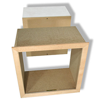 Trappe de visite isolante en bois à peindre BBC avec rehausse de 320,0 MM - R = 8,00 m².K/W - 450 x 550 MM