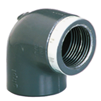 COUDE 90 PVC BAGUE RENFORT F/TARAUDE D16X3/8X16