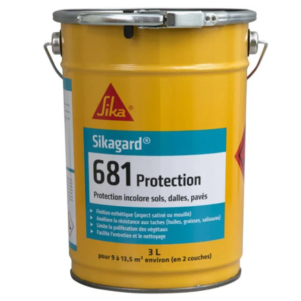 Imprégnation incolore pour sols et façades extérieures - Sikagard 681 Protection - 3,00 LTR
